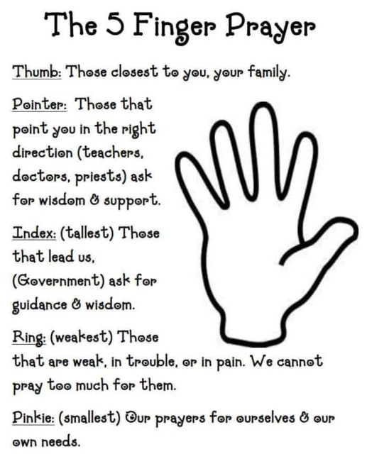 Hand Prayer handout