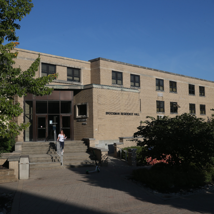 Exterior photo of Brockman Hall