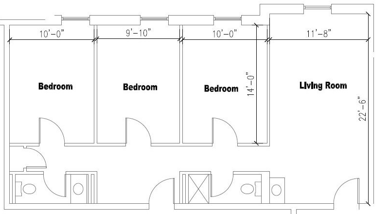 Buenger Floor Plan Suite with singles