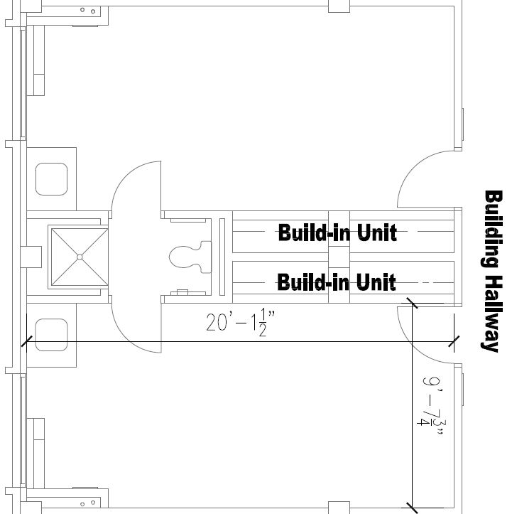 Husman Hall bedroom and bathroom plan