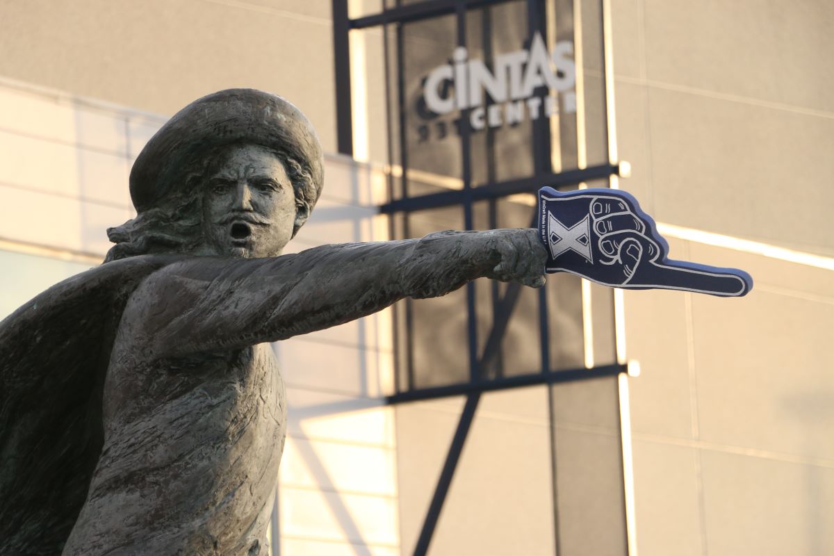 Musketeer Statue Outside of Cintas Center