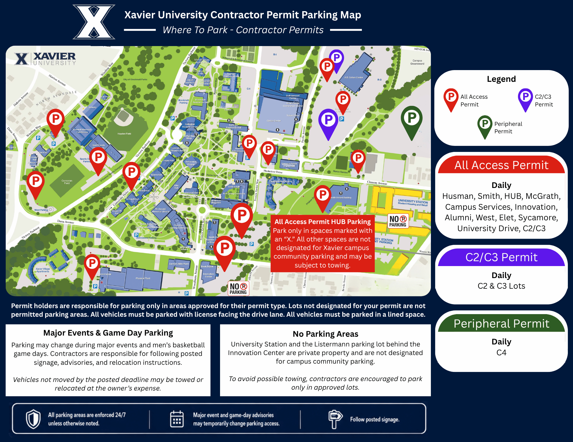 Contractor Parking Map