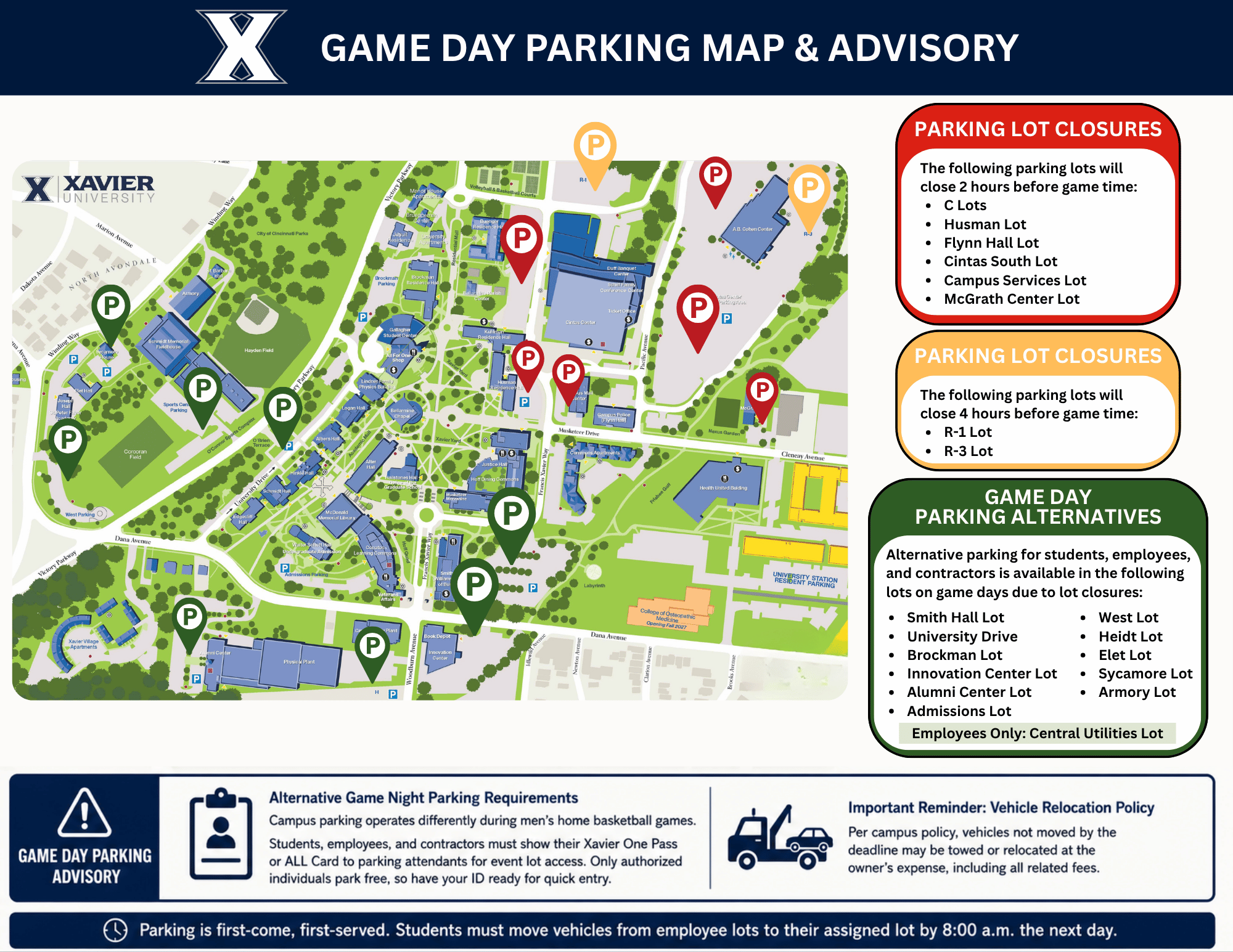 Game Day Parking Map