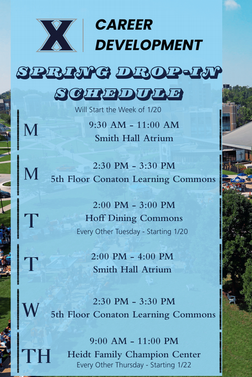 spring 2026 drop-in schedule