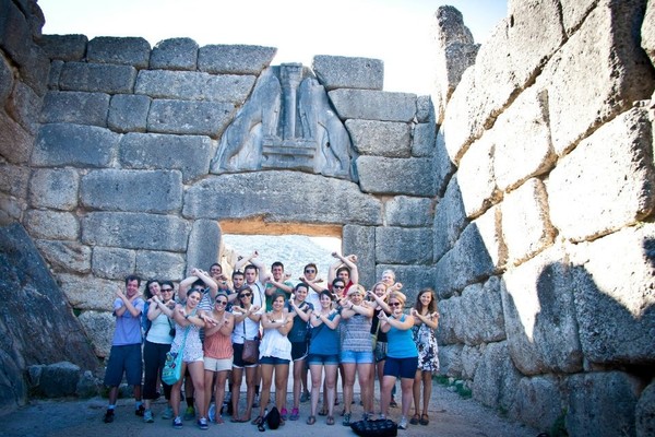 Students on an International trip for the Classics program