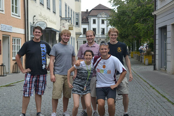Some or our XU students during their year abroad stay at the Catholic University of Eichstaett, Germany
