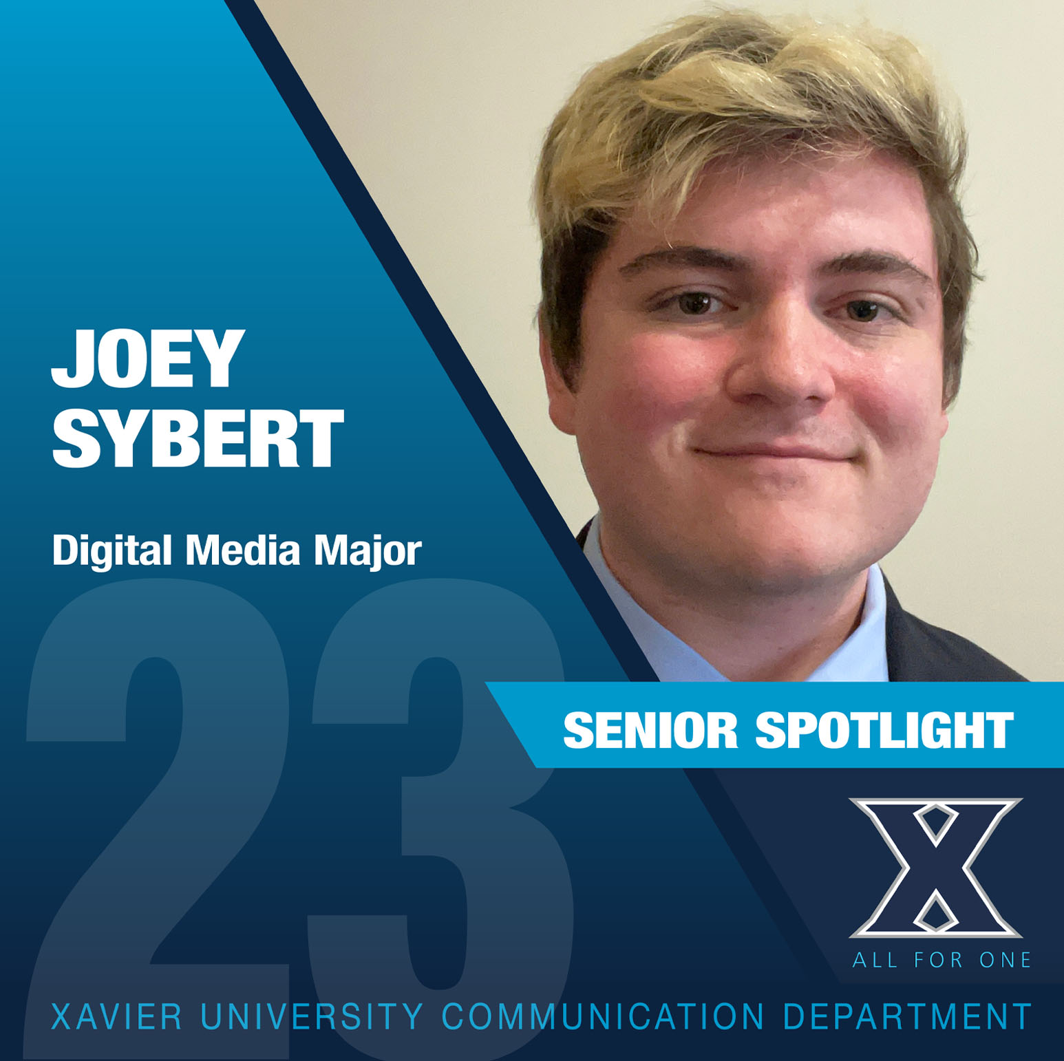 Joey Sybert, senior digital media major