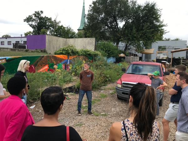 Photo of Nursing Professor and students on a Field Trip for their Practicum