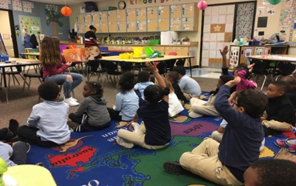 Children reading in a Classroom photo