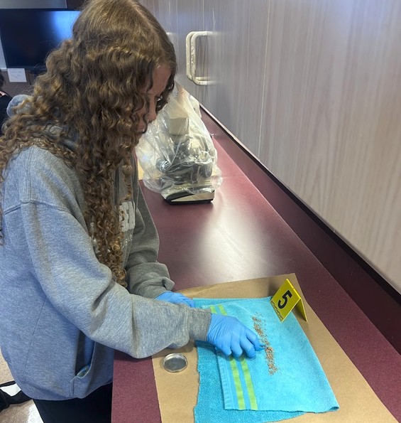 Student working