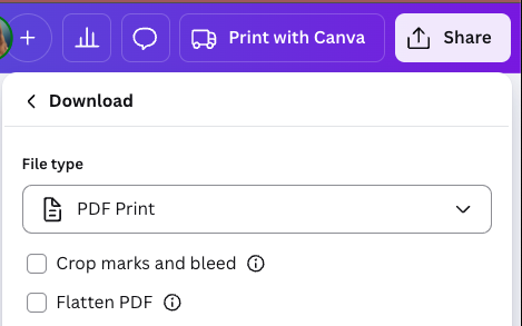 Image showing how to export a PDF and not flatten it.