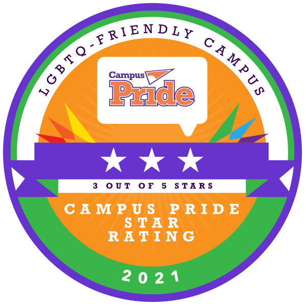 campus pride index logo denoting  a 3 star ranking