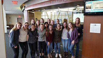 Group shot of the young women in business attendees