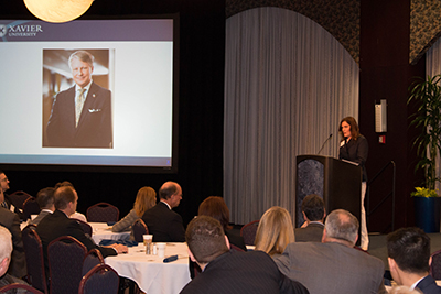 Susan McCormick speaking at the McCormick investiment symposium.