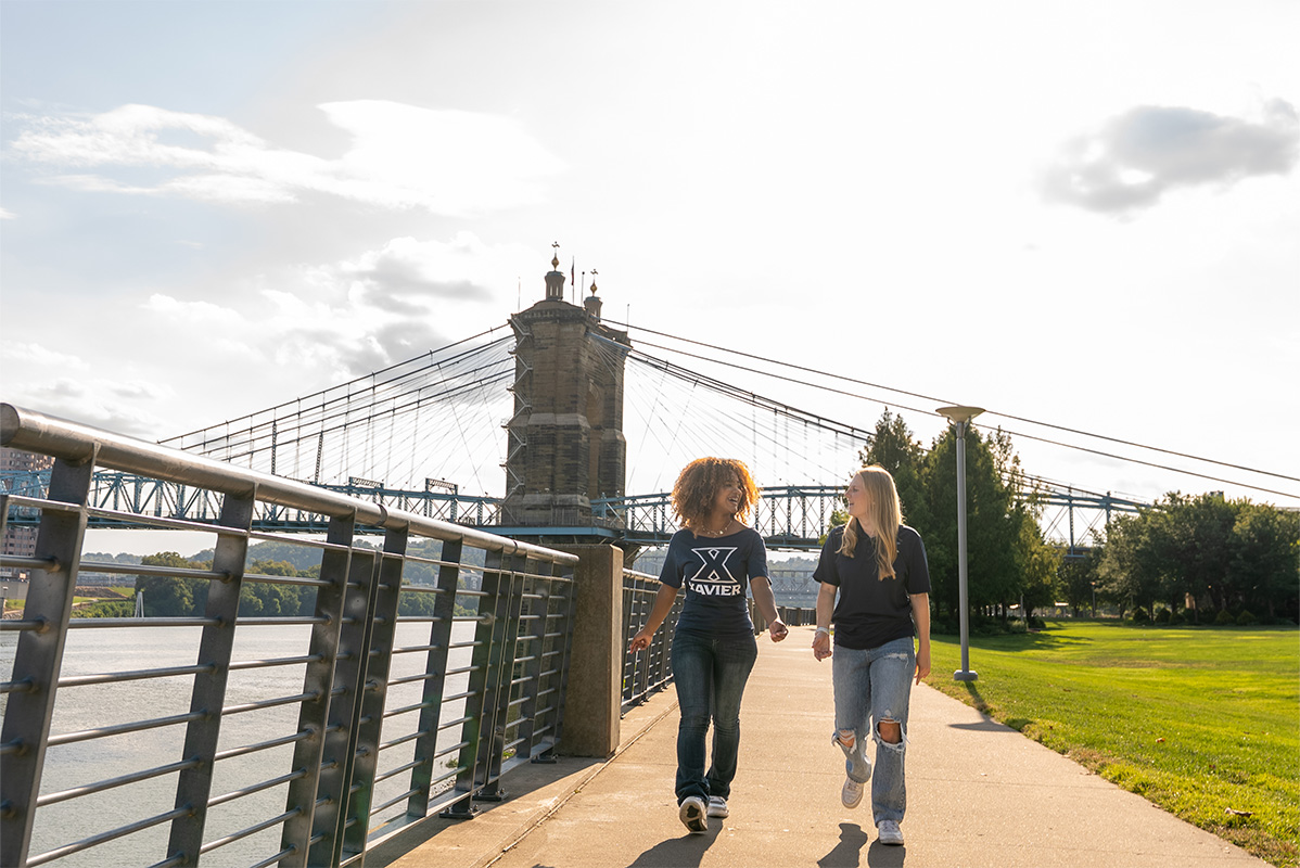 students and bridge