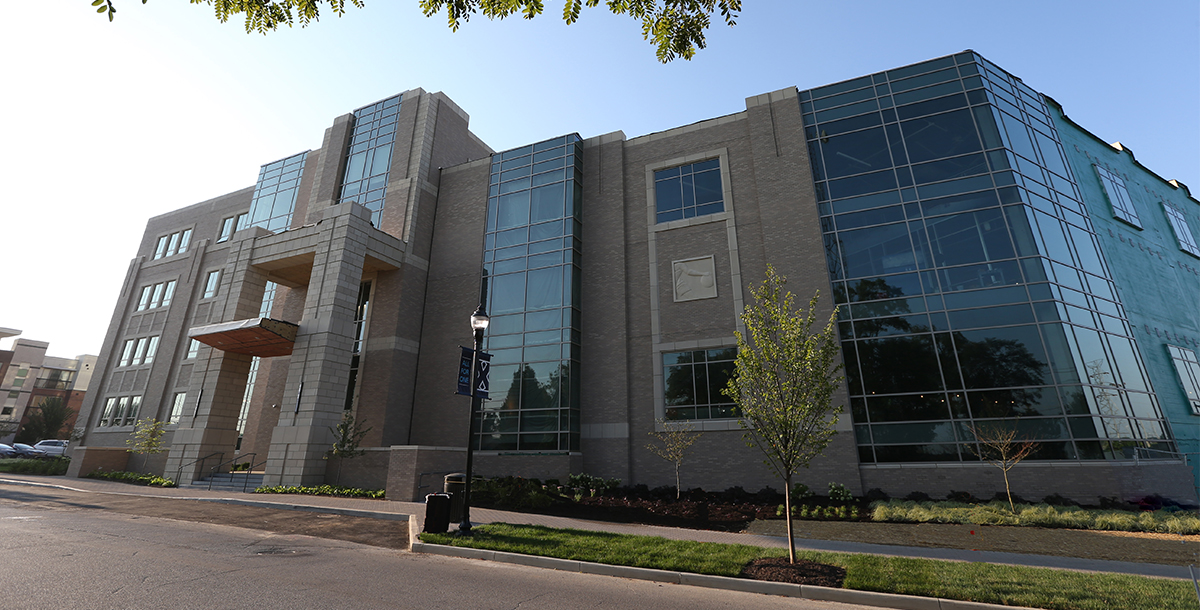 Exterior of the Health United Building on Xavier's campus