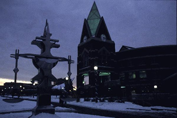 campus at night