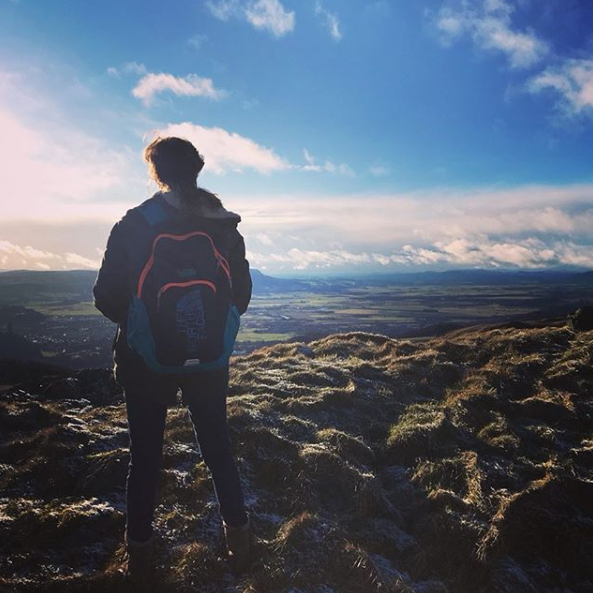 Xavier student hiking in Scotland