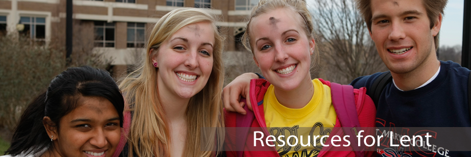 Students wearing ashes