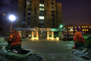 Holiday Decorations at Xavier's Schott Hall