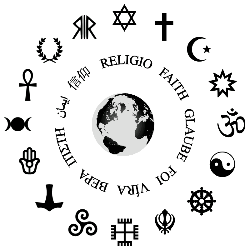 Various religious symbols