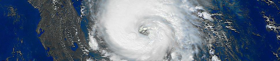 Satellite image of a hurricane