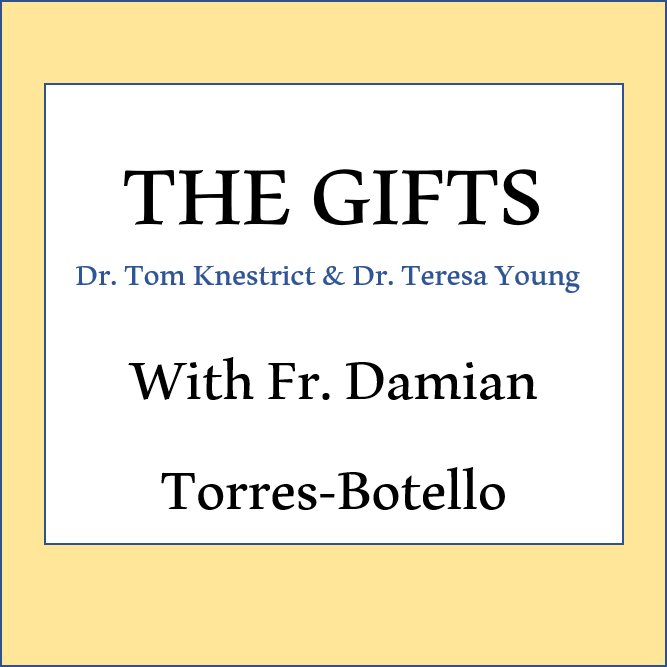 The gifts with Fr Damian