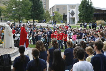 Worship Service On Xavier's Campus 