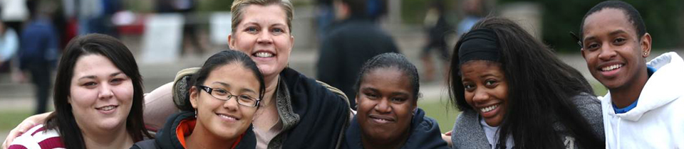 Diverse group of people smiling