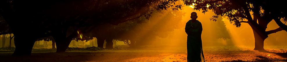 a person praying in the morning