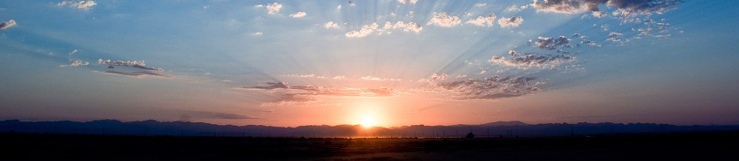 Colorful sunrise on the horizon