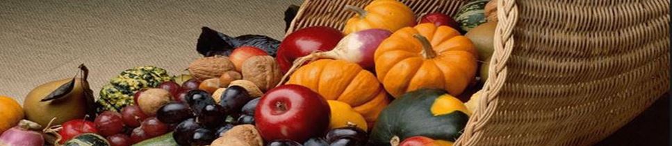 a basket with Thanksgiving vegetables