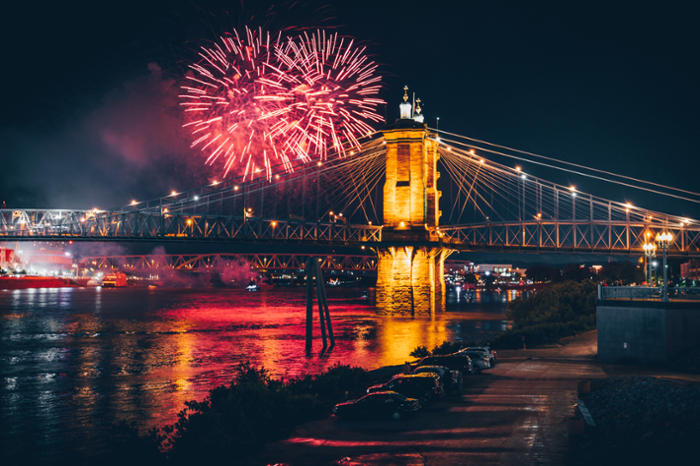 Fireworks over Cincinnati