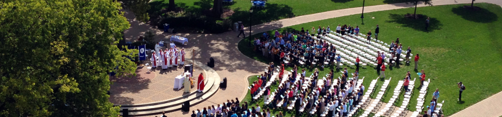 photo of Catholic Mass outside