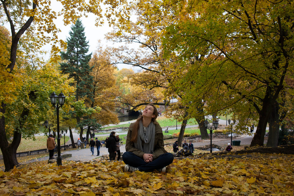Photo of Student Sitting in a Park