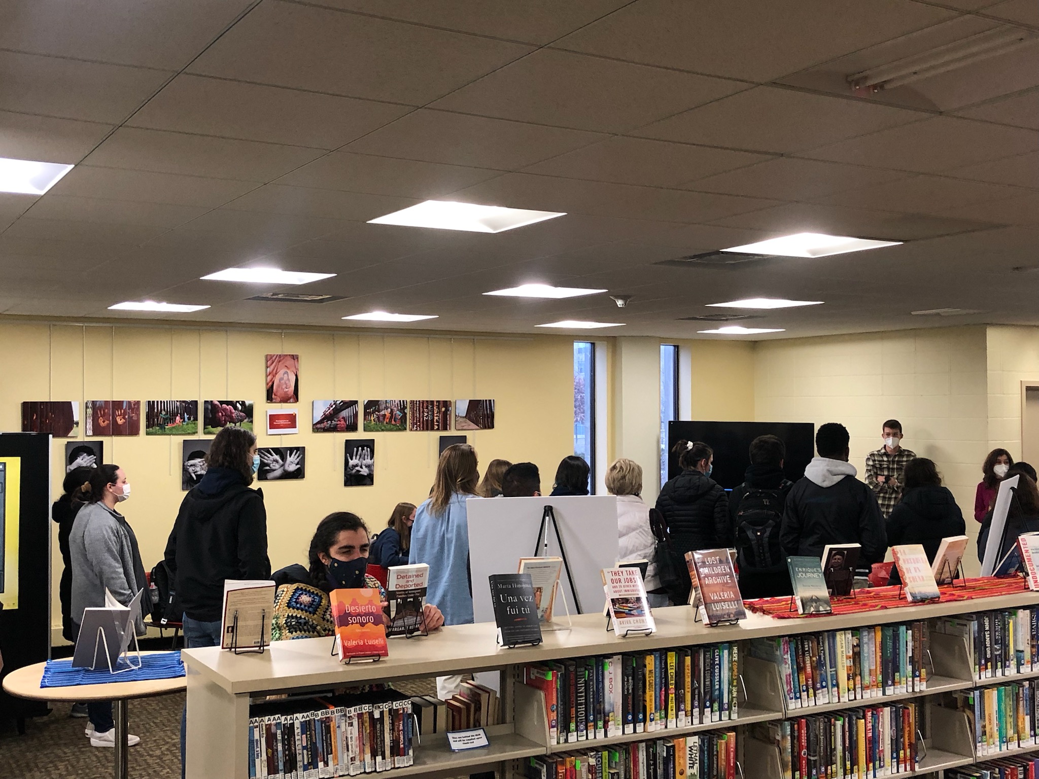 Families at the Border event bookshelf