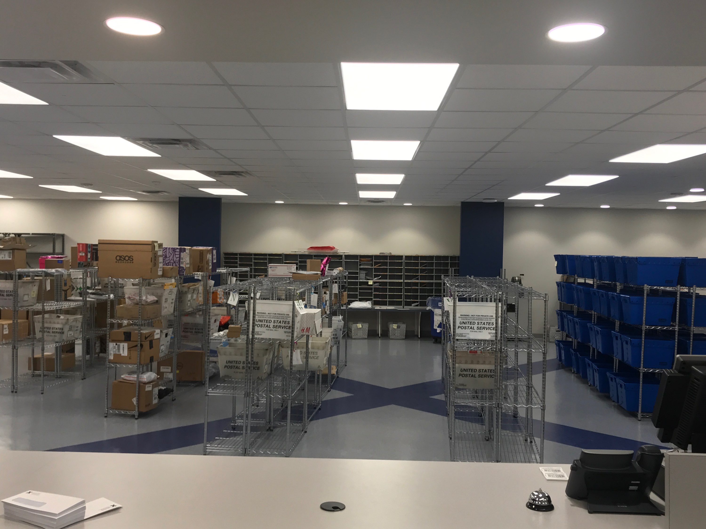 Interior Photo of the New Mailing Center