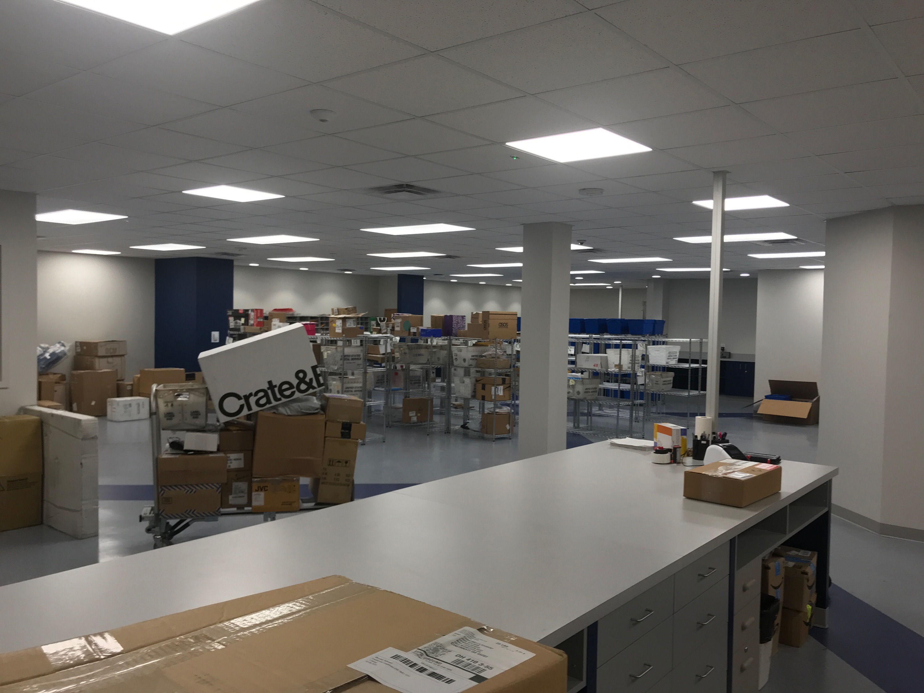 Interior Photo of the New Mailing Center