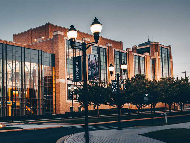 View of Williams College of Business building on Xavier's campus 