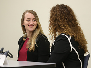 Master of Science in Accountancy students preparing to volunteer to help community with tax returns