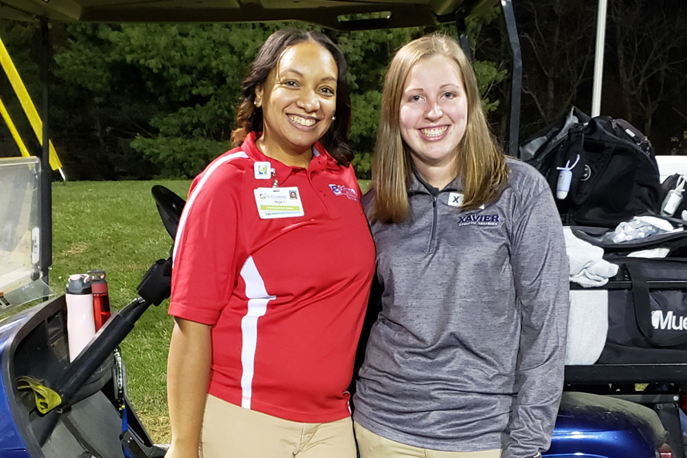 Regan (MSAT student) and Nicole (Head AT) at Connor High School.