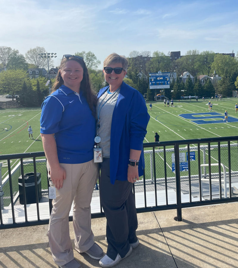 Sierra (MSAT student) and Amber Gerken (Head AT) at Summit Country Day School.