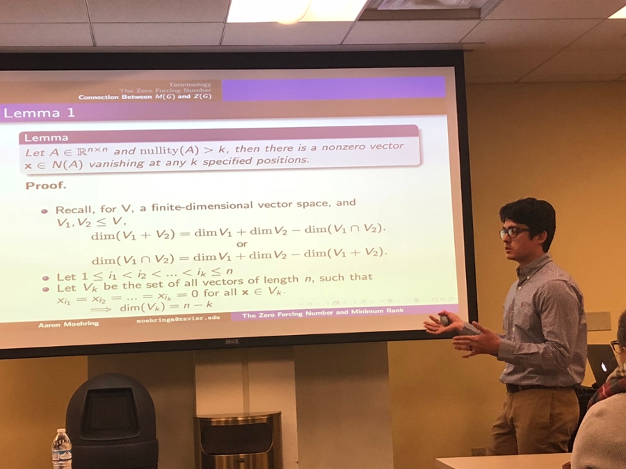 Photo of Senior Math Project Presentation