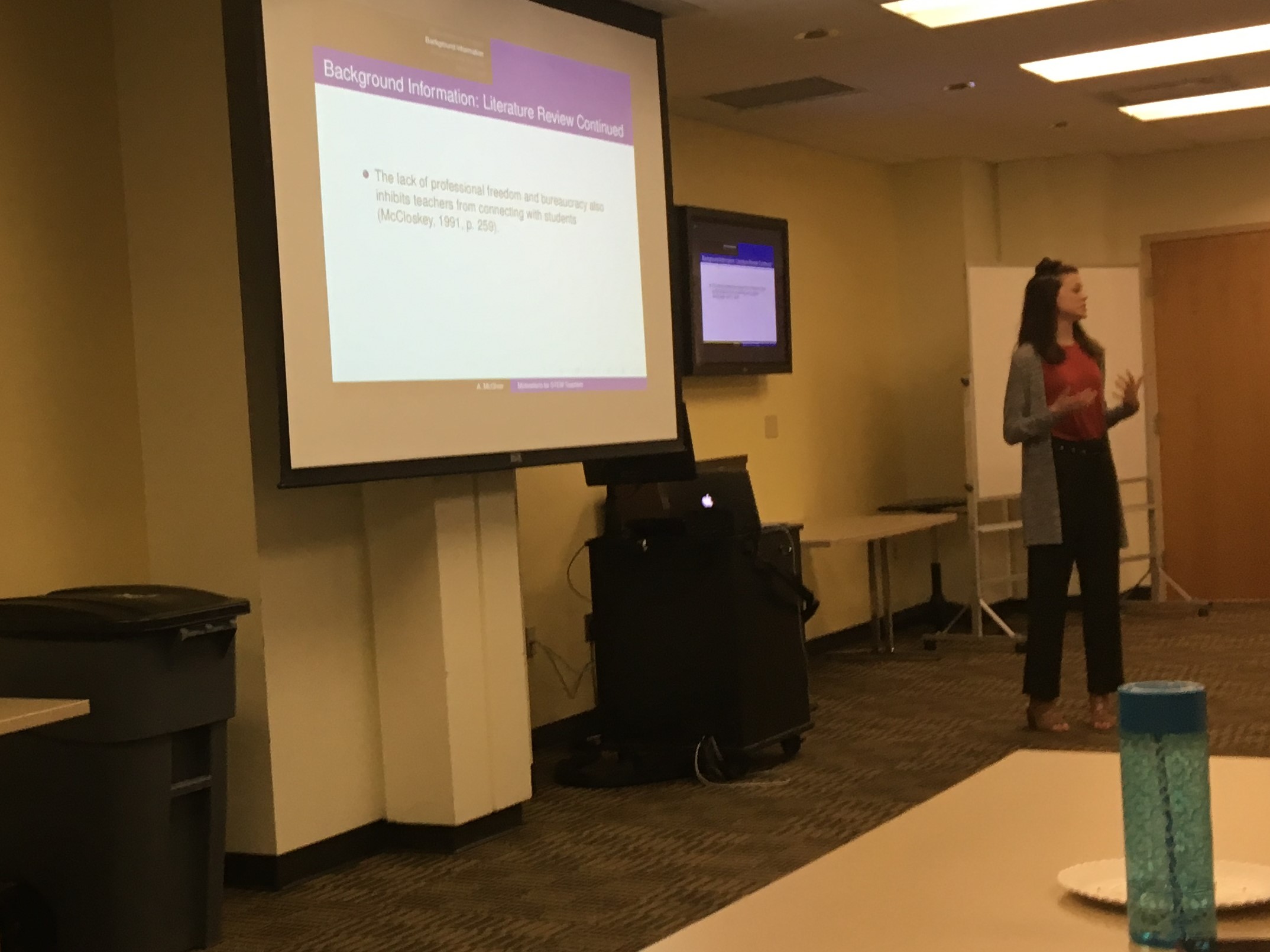 Photo of Annie McGhee's presentation