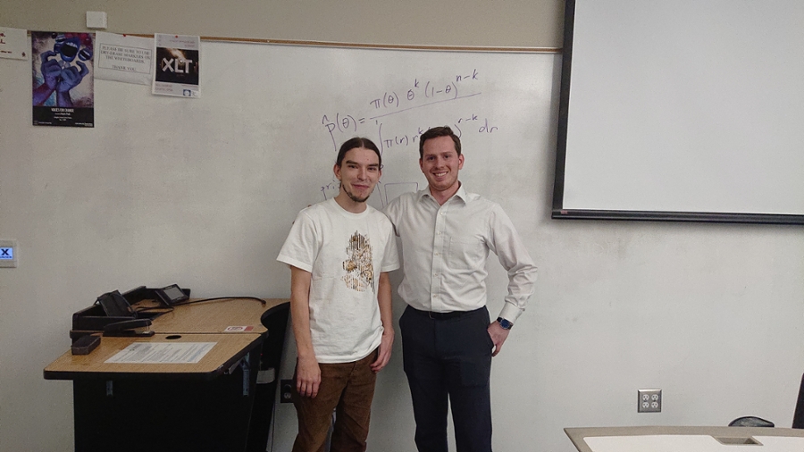 Photo of Garrett Lipps' presentation