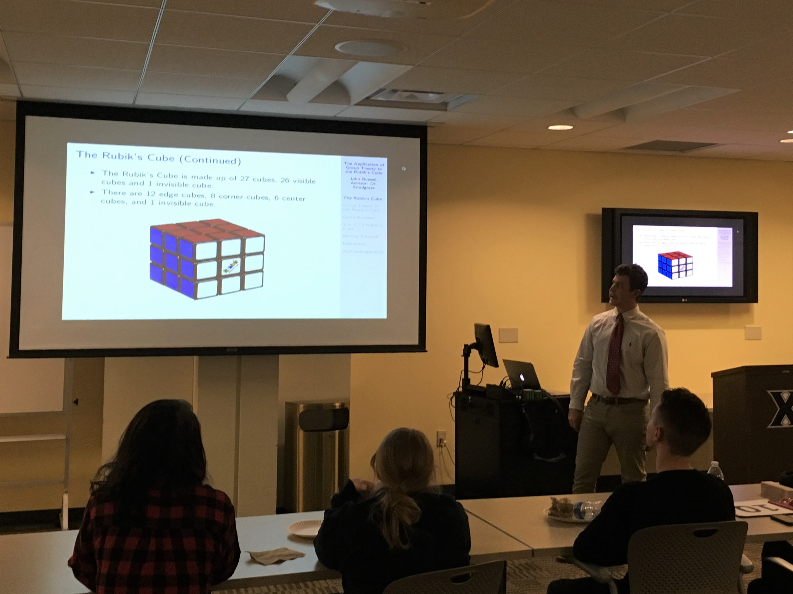 Photo of John Russell's presentation