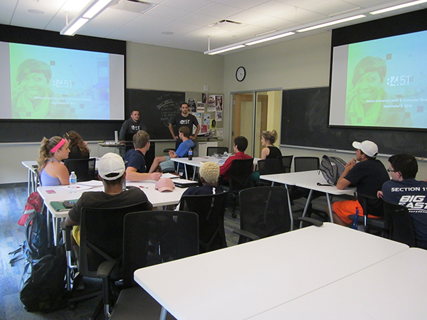 Interior Photo of Math students in a Classroom