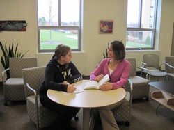 Photo of Student meeting with Professor