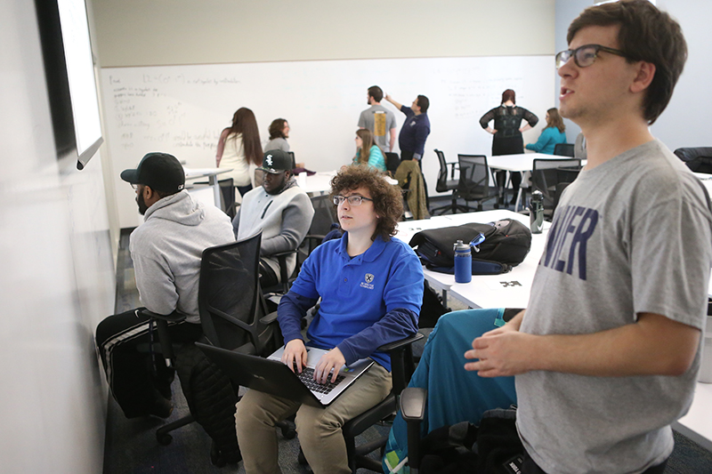 Students in classroom in Alter Hall