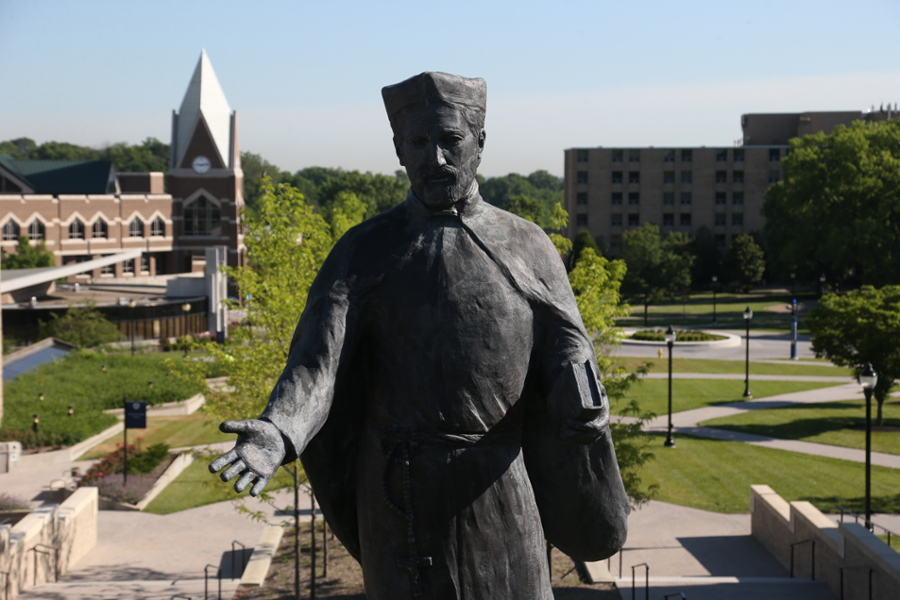 Saint Francis Xavier statue close up